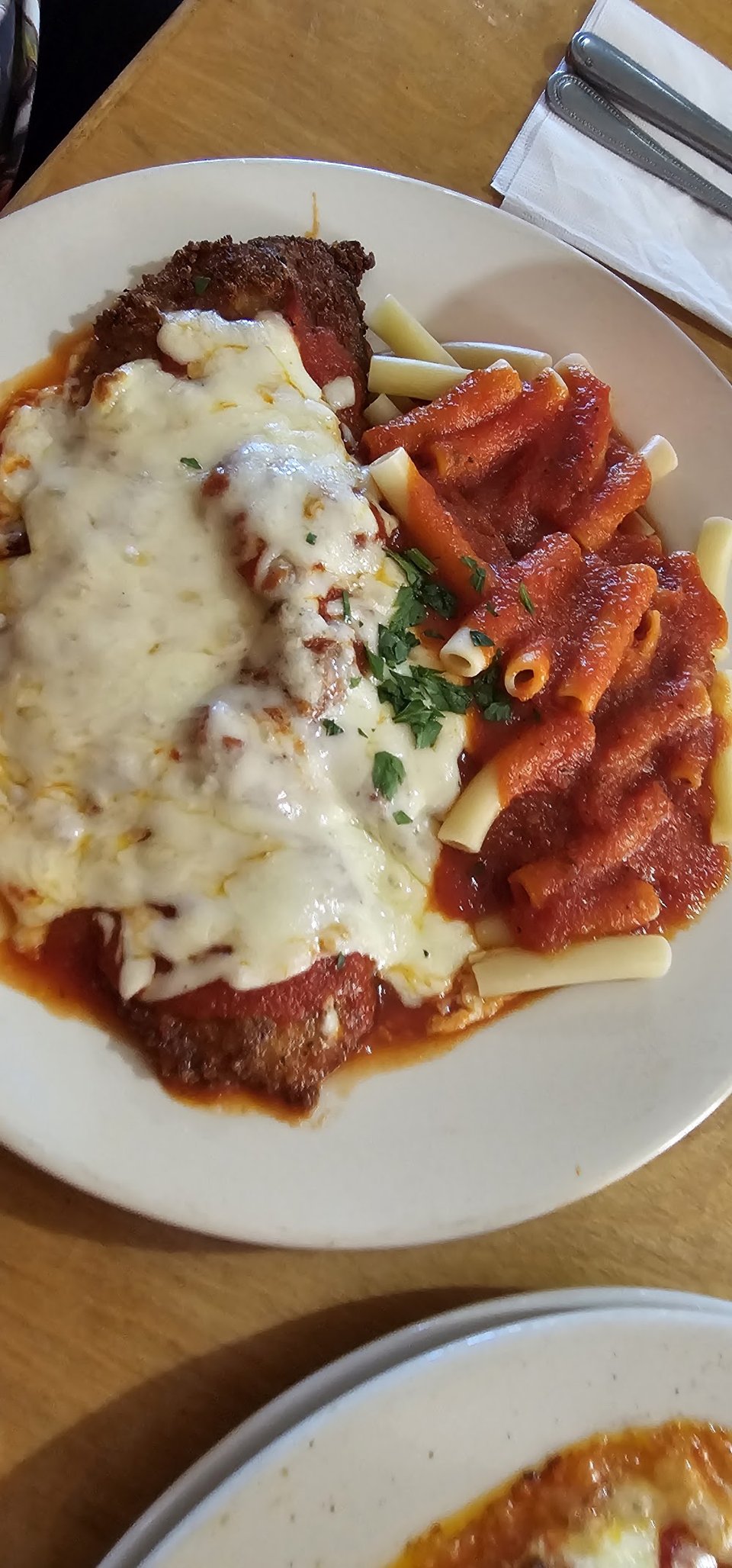 Veal Parmesan with Pasta